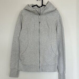 Lululemon Scuba Full-Zip Hoodie, Heathered Medium Grey, Size 10
